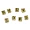 Gold Alphabet Plastic Craft Beads, 8mm by Bead Landing™
